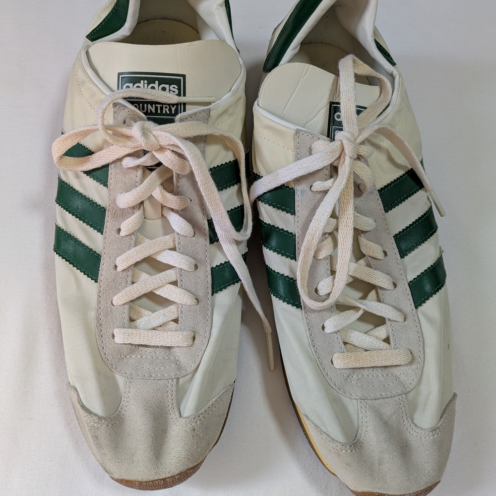 Adidas Country Sneakers in Green and White